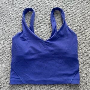 lululemon athletica V-Neck Crop Tank Top in Deep Blue